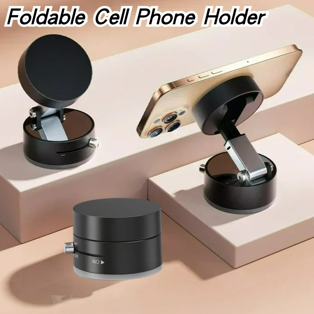 Desk Accessories - Hochleistungs-Magnet-Vakuumhalter, faltbar, universeller Telefonständer für Auto,