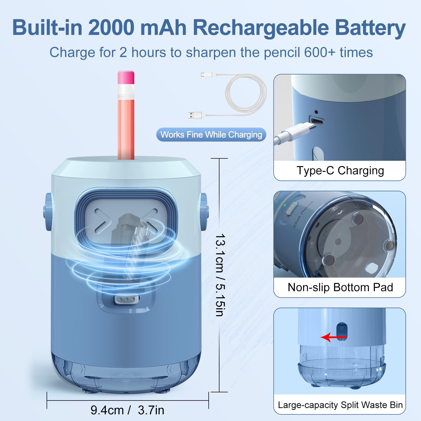 Vollautomatischer Elektrischer – Electric Pencil Sharpener Usb Bewertung und Preis